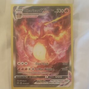 Pokemon Charizard VMAX Card - Red and Yellow
